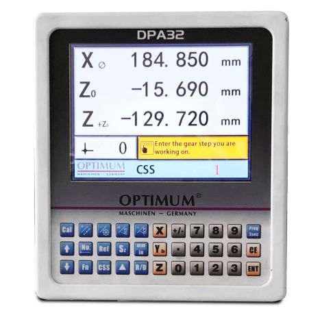 Precyzyjna tokarka z cyfrowym wskaźnikiem położenia OPTIturn TZ 4 DPA 32-3 Optimum kod: 3432242 - 4